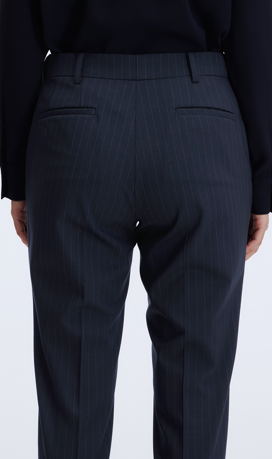 【超ストレッチスーツ】テーパードパンツ【セットアップ着用可】【裾上済】【#すご】 ネイビー 5号