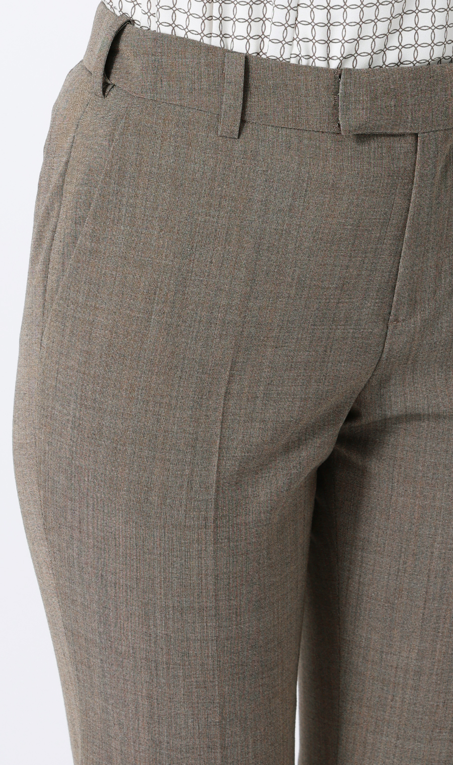 【超ストレッチスーツ】テーパードパンツ【セットアップ着用可】【＃すご】【裾上済み】 ベージュ 7号