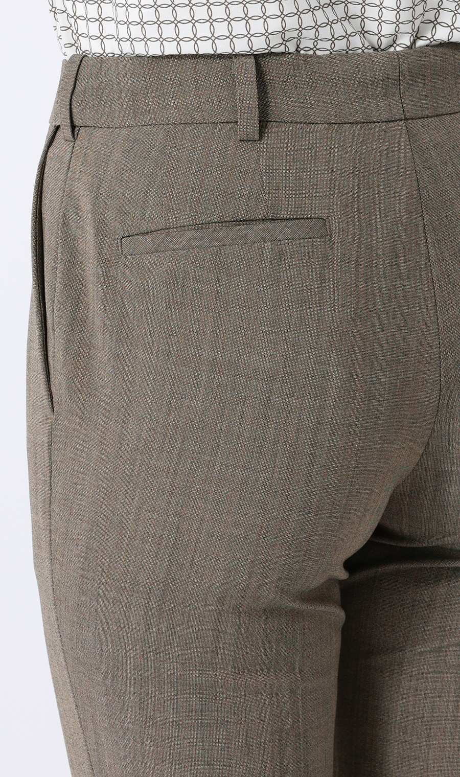 【超ストレッチスーツ】テーパードパンツ【セットアップ着用可】【＃すご】【裾上済み】 ベージュ 7号