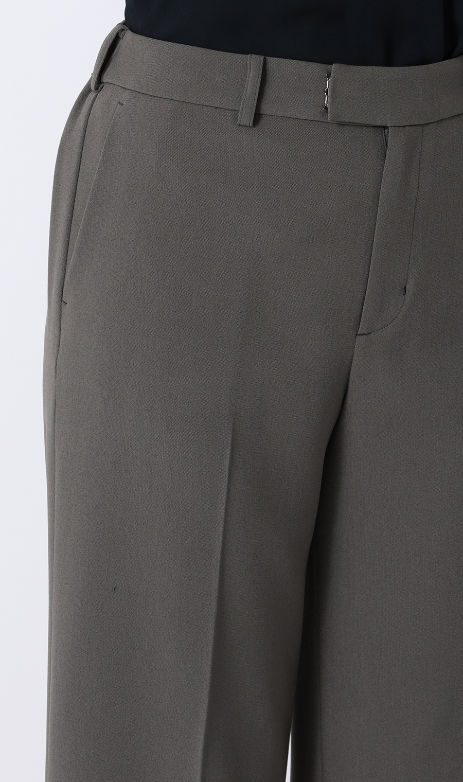 ワイドパンツ【美ジ楽スーツ】【涼】【COOLMAX】【セットアップ着用可】【裾上げ済み】 グレー 5号