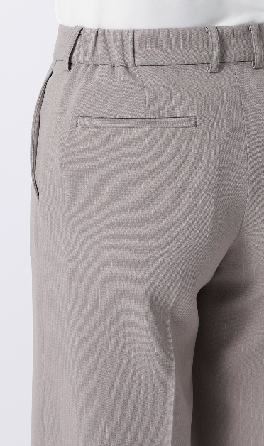 ワイドパンツ【美ジ楽スーツ】【涼】【COOLMAX】【セットアップ着用可】【裾上げ済み】 ライトグレー 5号