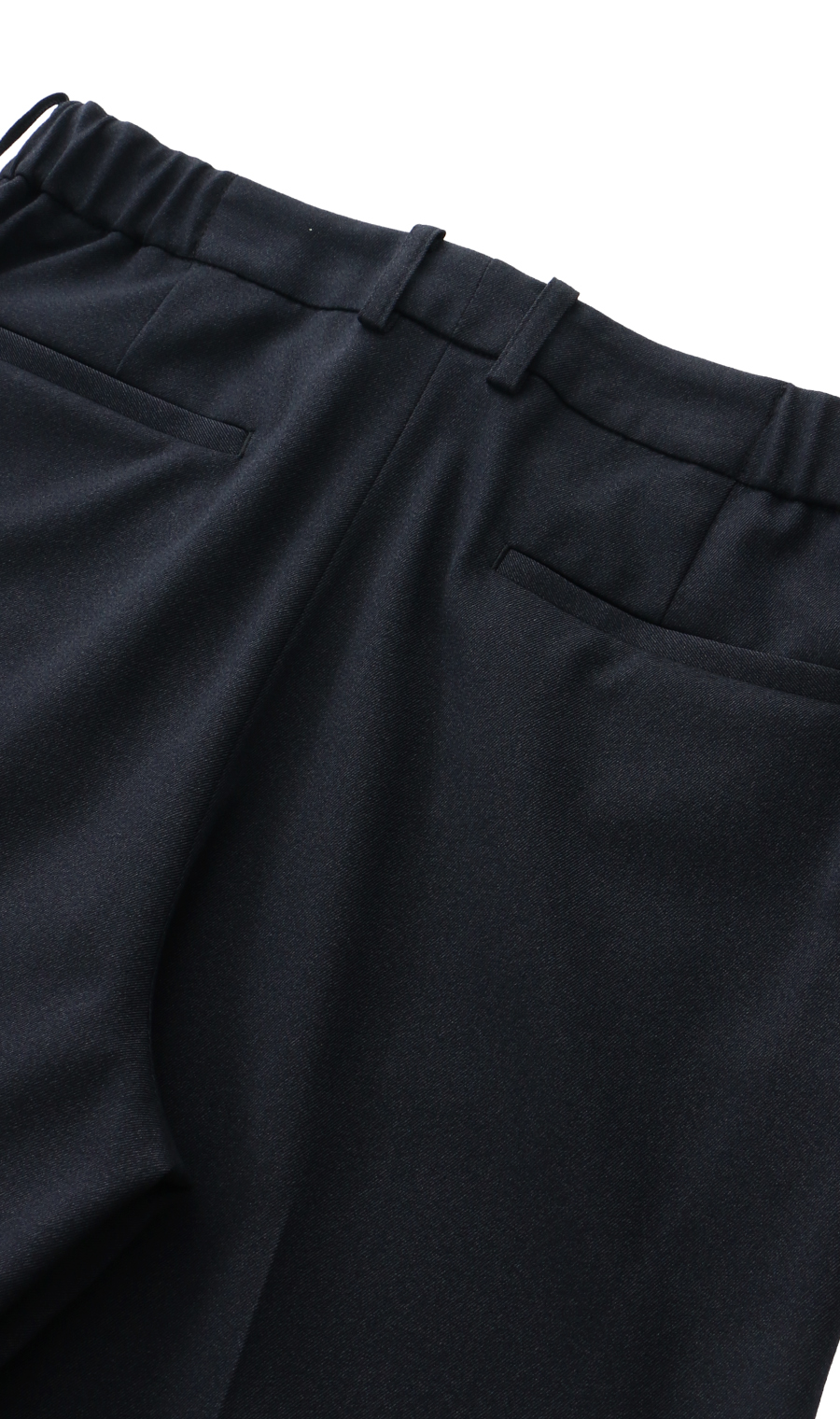 ワイドパンツ【美ジ楽スーツ】【セットアップ着用可】【裾上げ済み】 ネイビー 5号