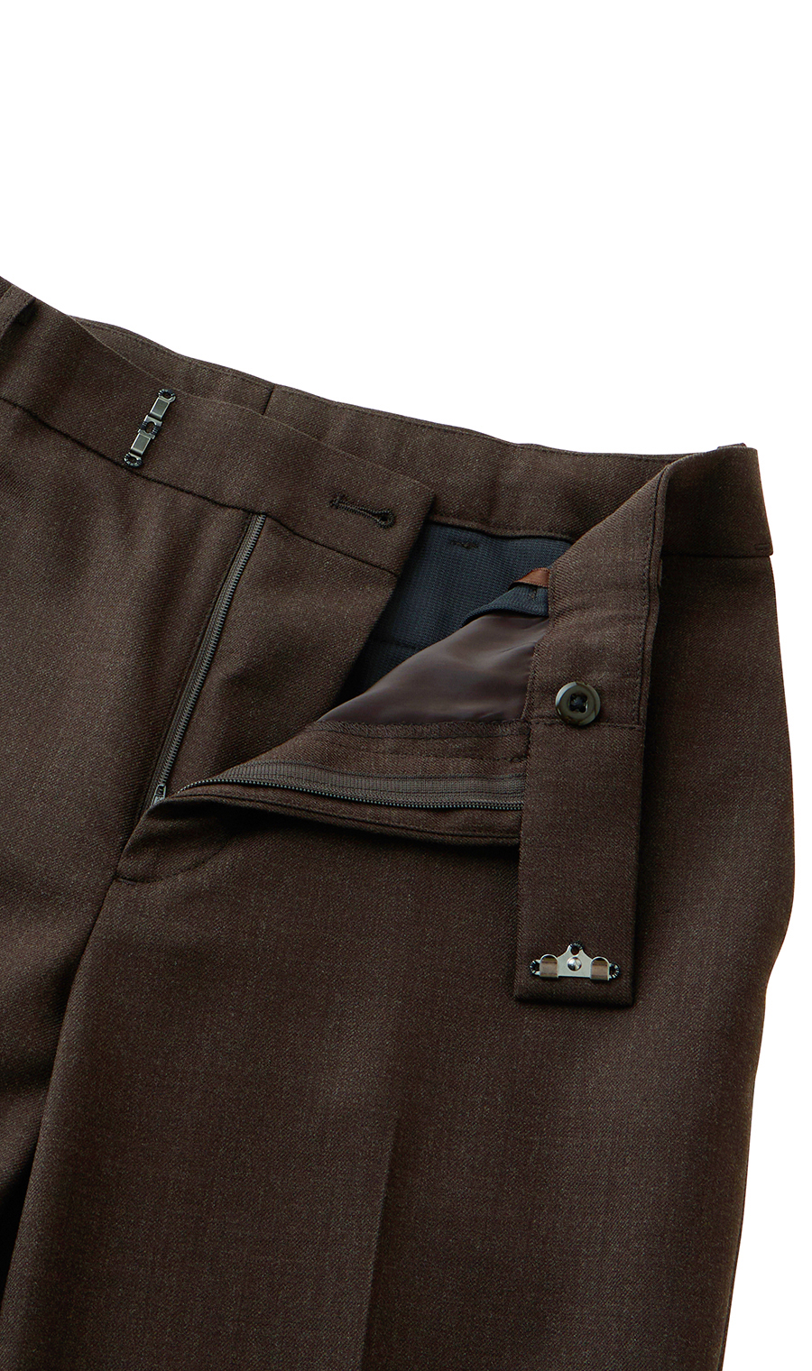 【超ストレッチスーツ】ストレートパンツ【セットアップ着用可】【＃すご】 ブラウン 5号