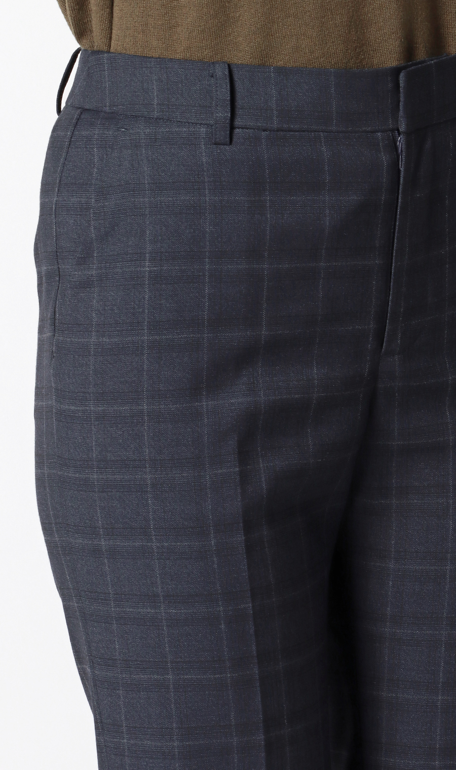 ストレートパンツ【CARREMAN】【セットアップ着用可】【裾上げ済み】 ネイビー 7号