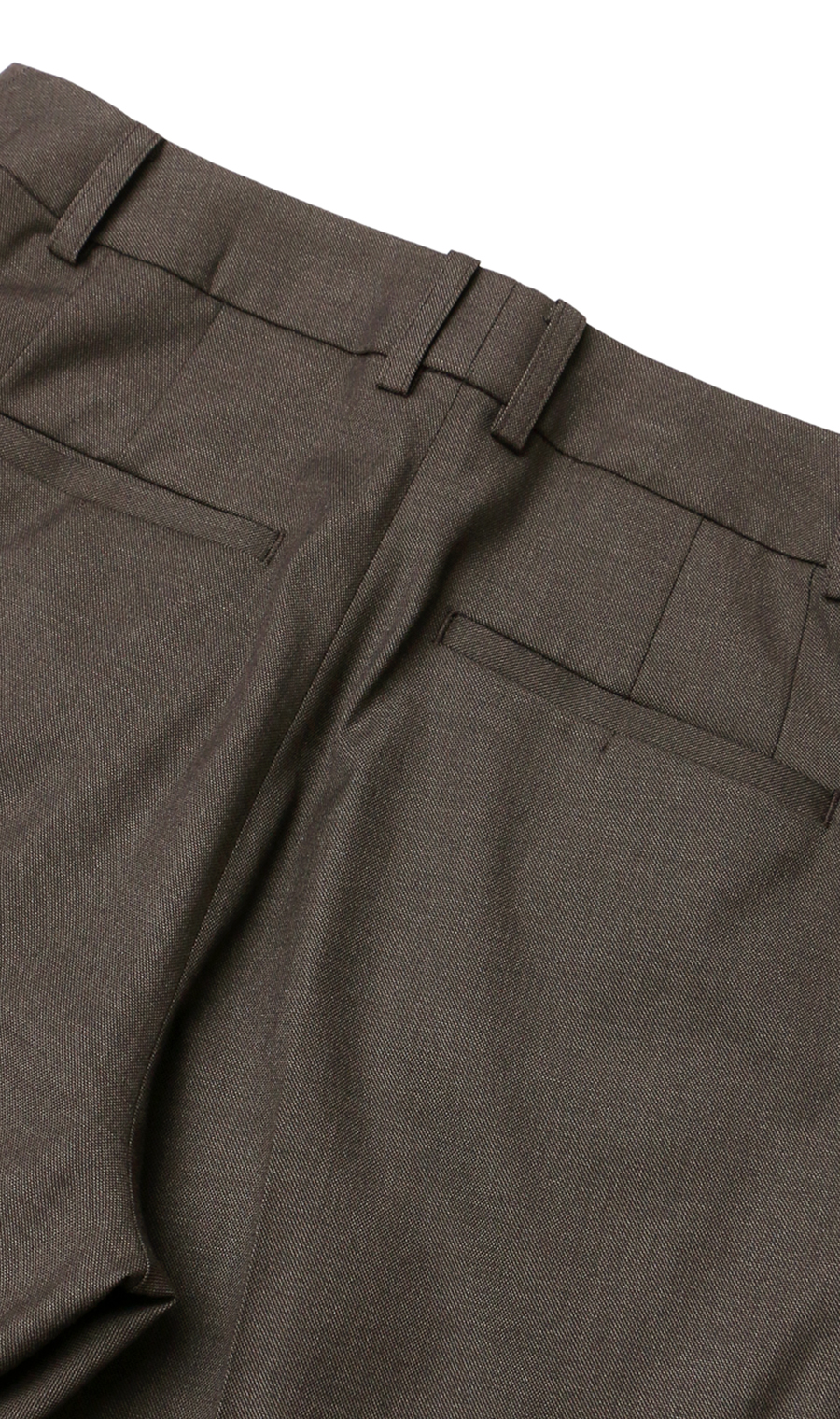 ストレートパンツ【CARREMAN】【セットアップ着用可】【裾上げ済み】 ブラウン 7号