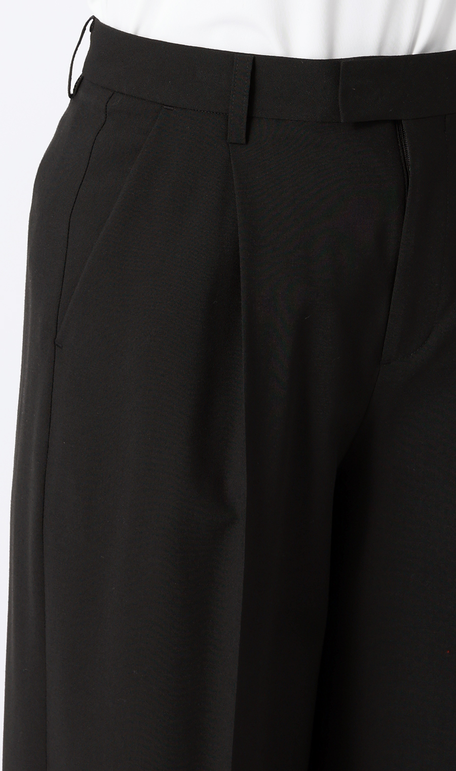 ワイドパンツ【セットアップ着用可】【裾上げ済】 ブラック 5号