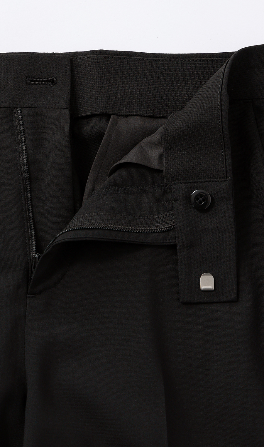 ワイドパンツ【セットアップ着用可】【裾上げ済】 ブラック 5号