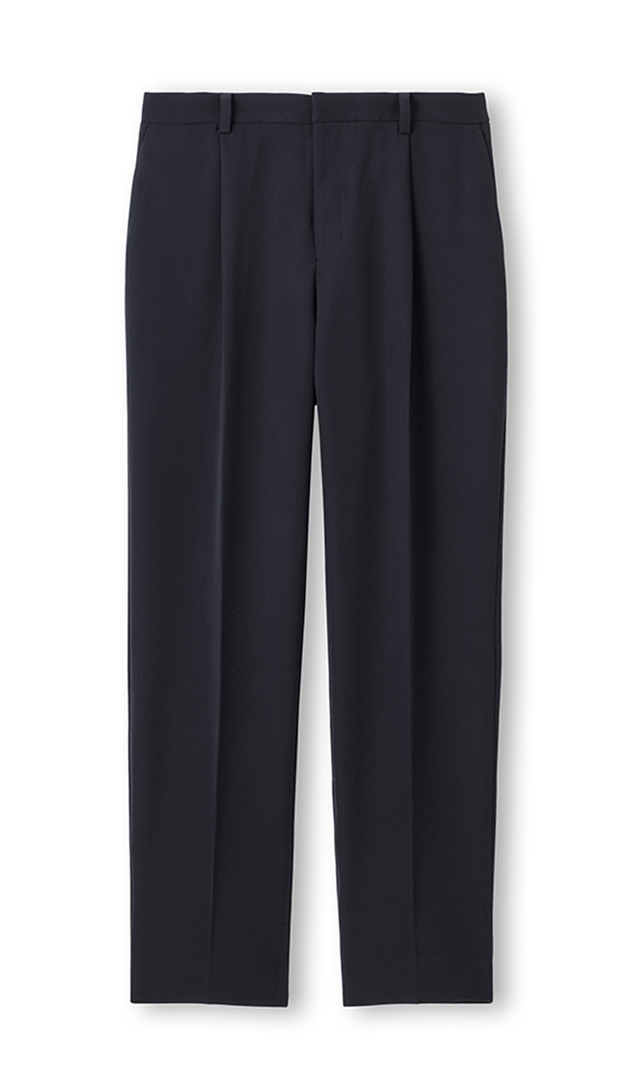 ワンタックテーパードパンツ【セットアップ着用可】【裾上げ済み】 ネイビー 3号