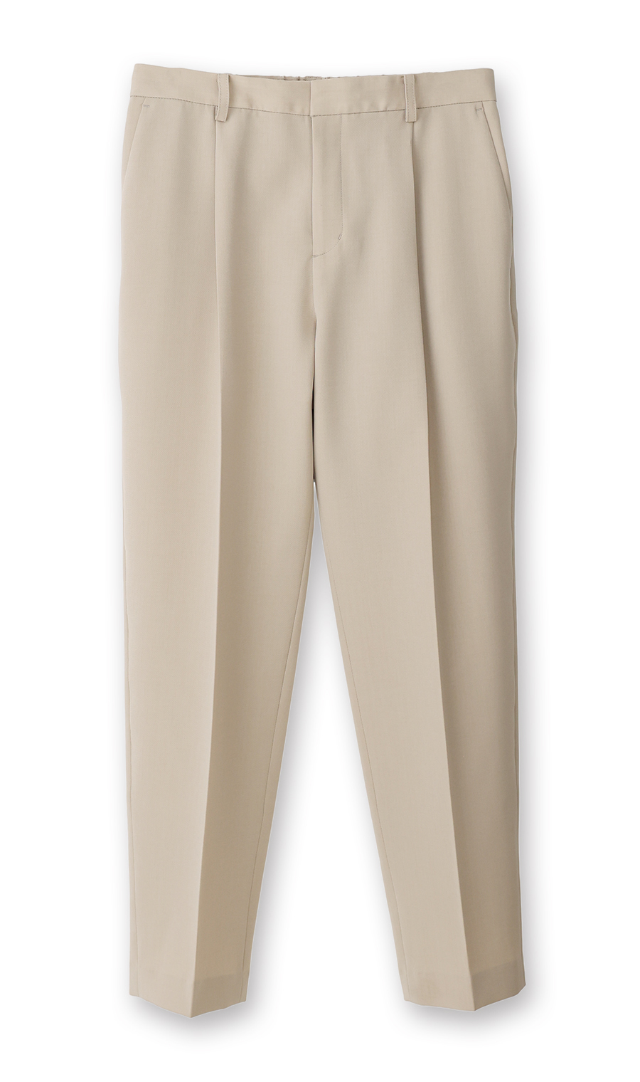 ワンタックテーパードパンツ【セットアップ着用可】【裾上げ済み】 ベージュ 3号