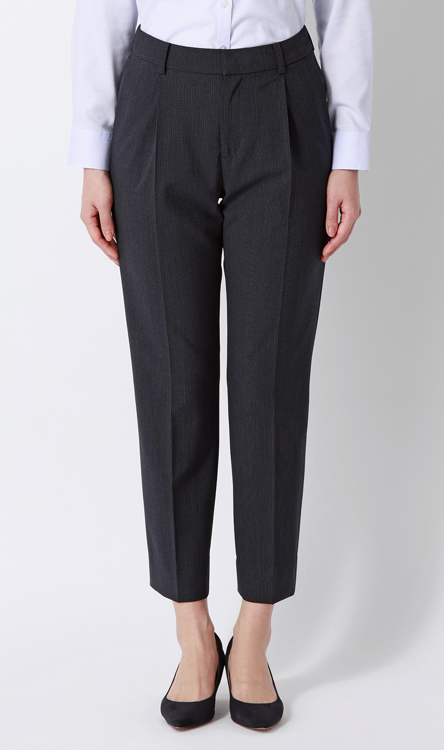 【超ストレッチスーツ】ワンタックテーパードパンツ【セットアップ着用可】【＃すご】【裾上げ済み】 ネイビー 5号