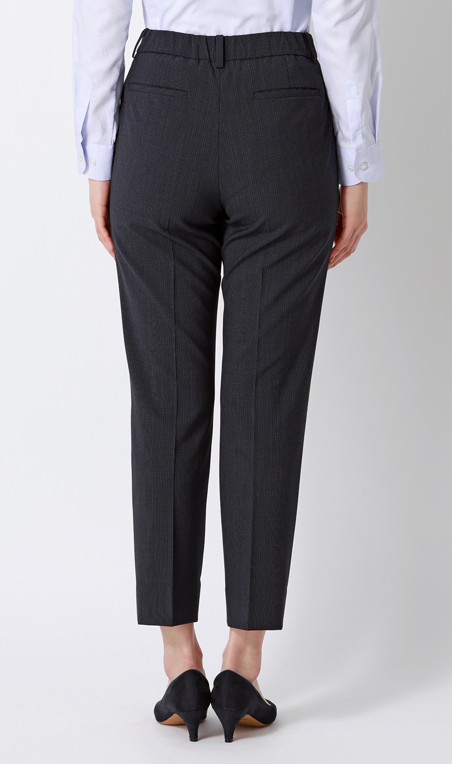 【超ストレッチスーツ】ワンタックテーパードパンツ【セットアップ着用可】【＃すご】【裾上げ済み】 ネイビー 5号