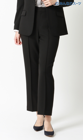 【みんなのスーツ】ピンタックストレートパンツ【セットアップ着用可】【裾上げ済み】
