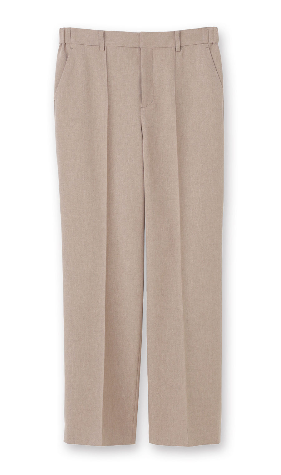 【みんなのスーツ】ピンタックストレートパンツ【セットアップ着用可】【裾上げ済み】 ベージュ S