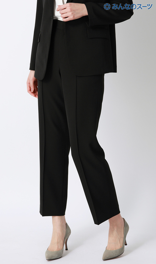 【みんなのスーツ】ピンタックストレートパンツ【セットアップ着用可】【裾上げ済み】