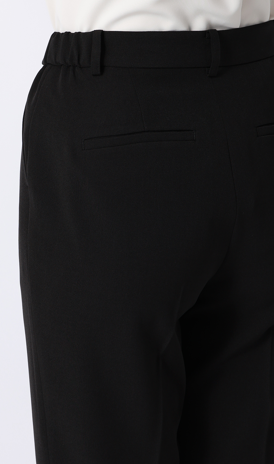 【みんなのスーツ】ピンタックストレートパンツ【セットアップ着用可】【裾上げ済み】 ブラック SS