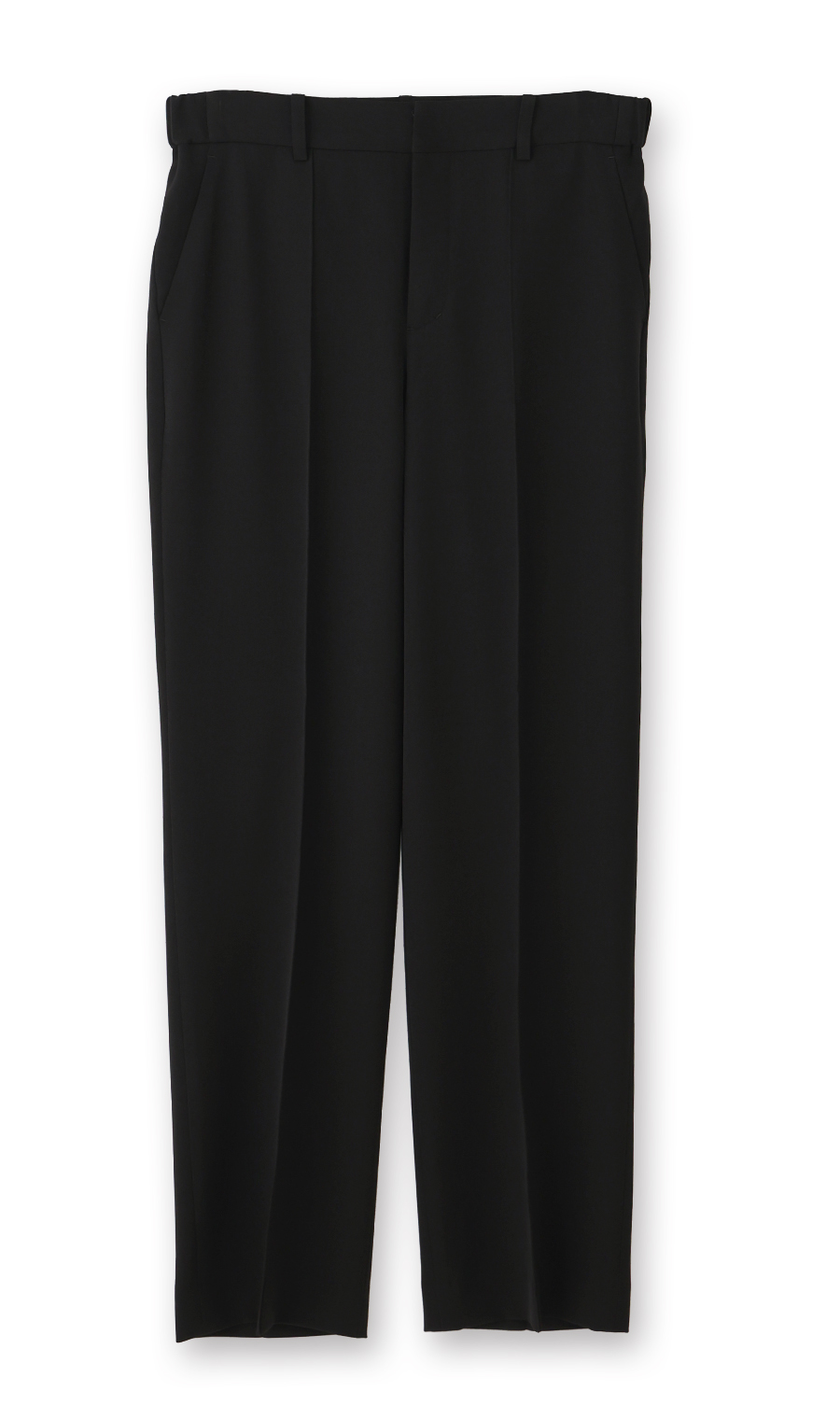 【みんなのスーツ】ピンタックストレートパンツ【セットアップ着用可】【裾上げ済み】 ブラック SS