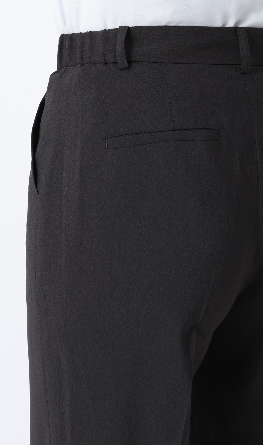 【みんなのスーツ】冷感ピンタックストレートパンツ【涼】【セットアップ着用可】【裾上げ済み】 チャコール SS
