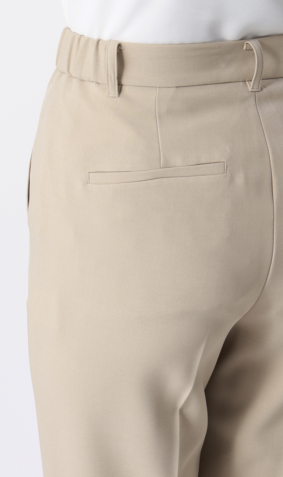 【みんなのスーツ】ピンタックストレートパンツ【セットアップ着用可】【裾上げ済み】 ベージュ SS