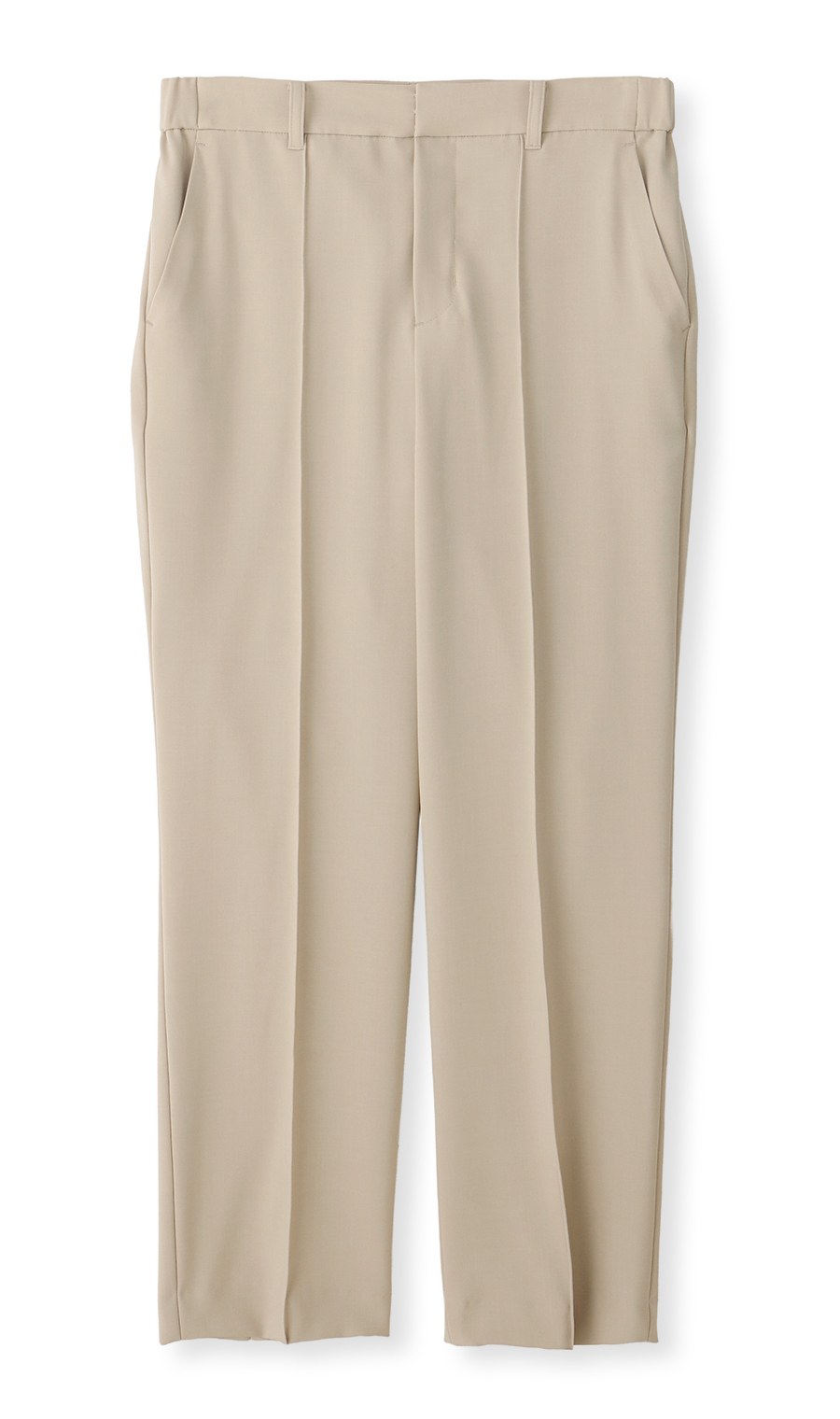 【みんなのスーツ】ピンタックストレートパンツ【セットアップ着用可】【裾上げ済み】 ベージュ SS