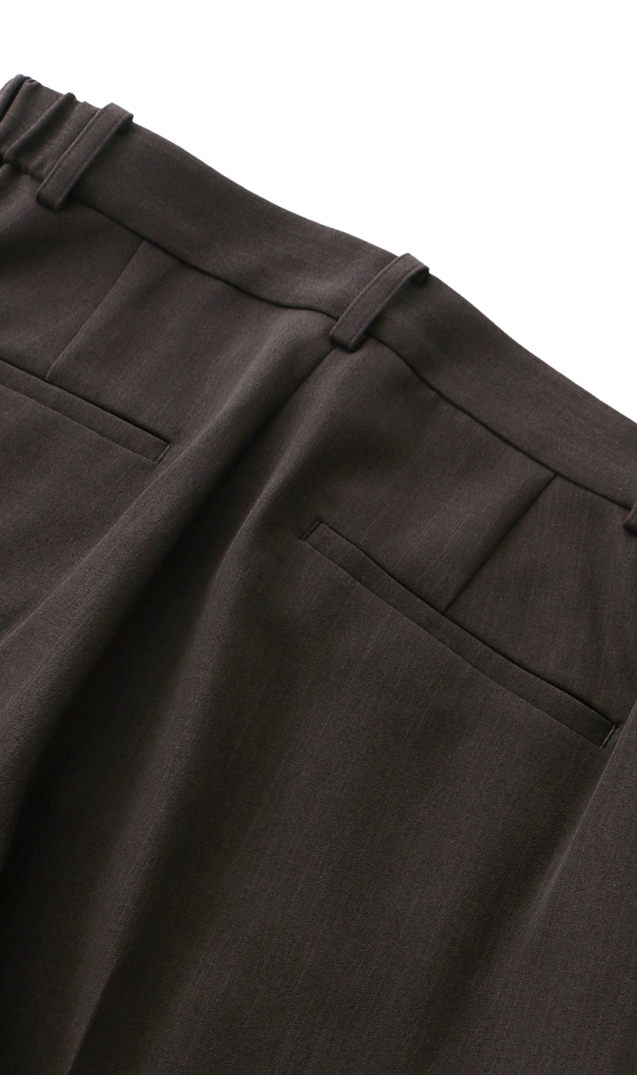 【みんなのスーツ】ピンタックストレートパンツ【セットアップ着用可】【裾上げ済み】 ブラウン SS