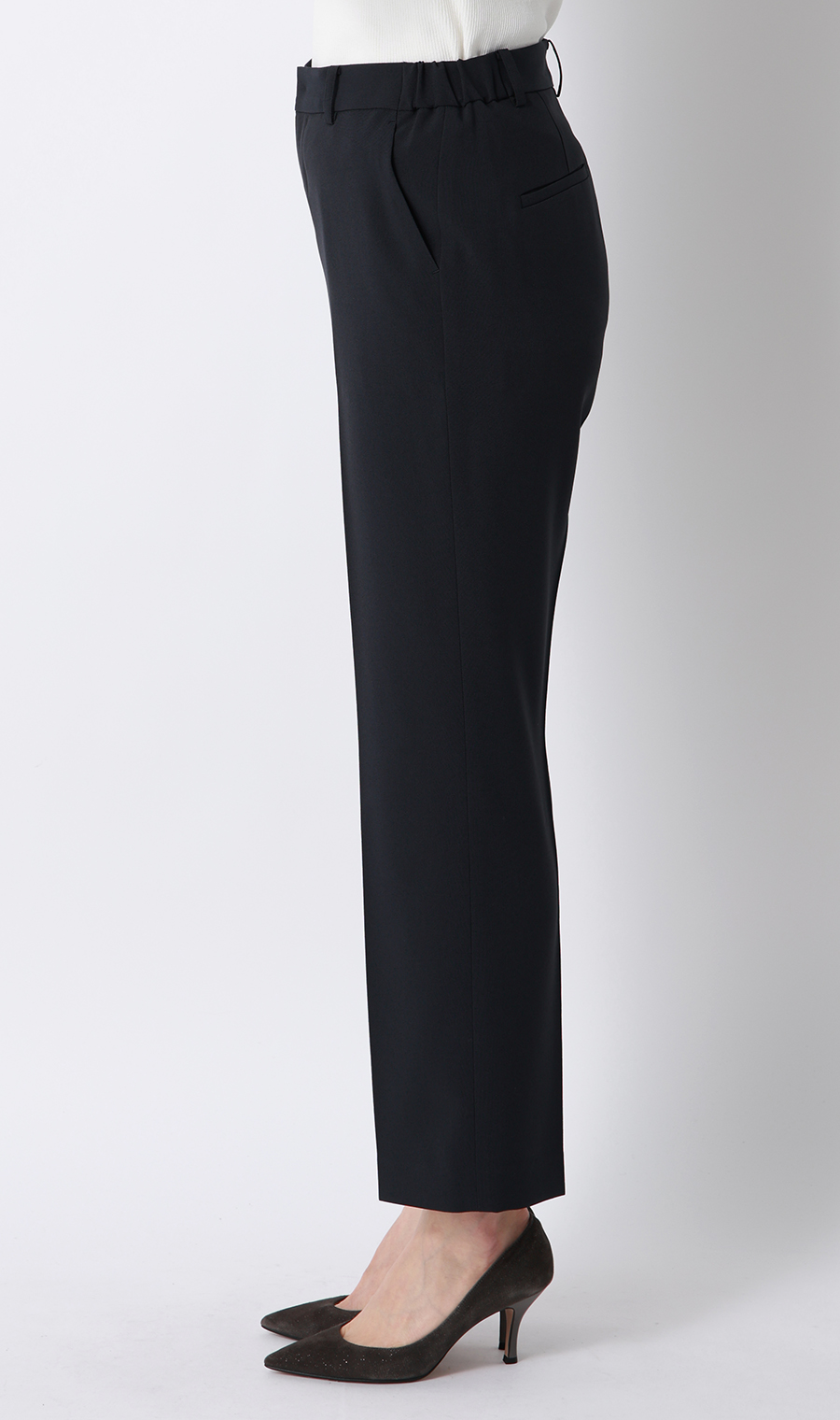 ストレートパンツ【COOLMAX】【涼】【セットアップ着用可】【裾上げ済み】 ネイビー SS