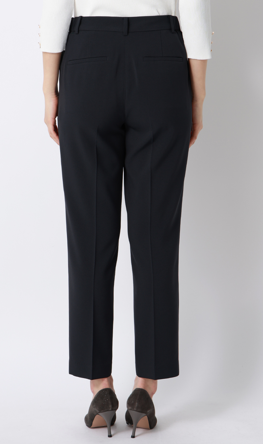 ストレートパンツ【COOLMAX】【涼】【セットアップ着用可】【裾上げ済み】 ネイビー SS