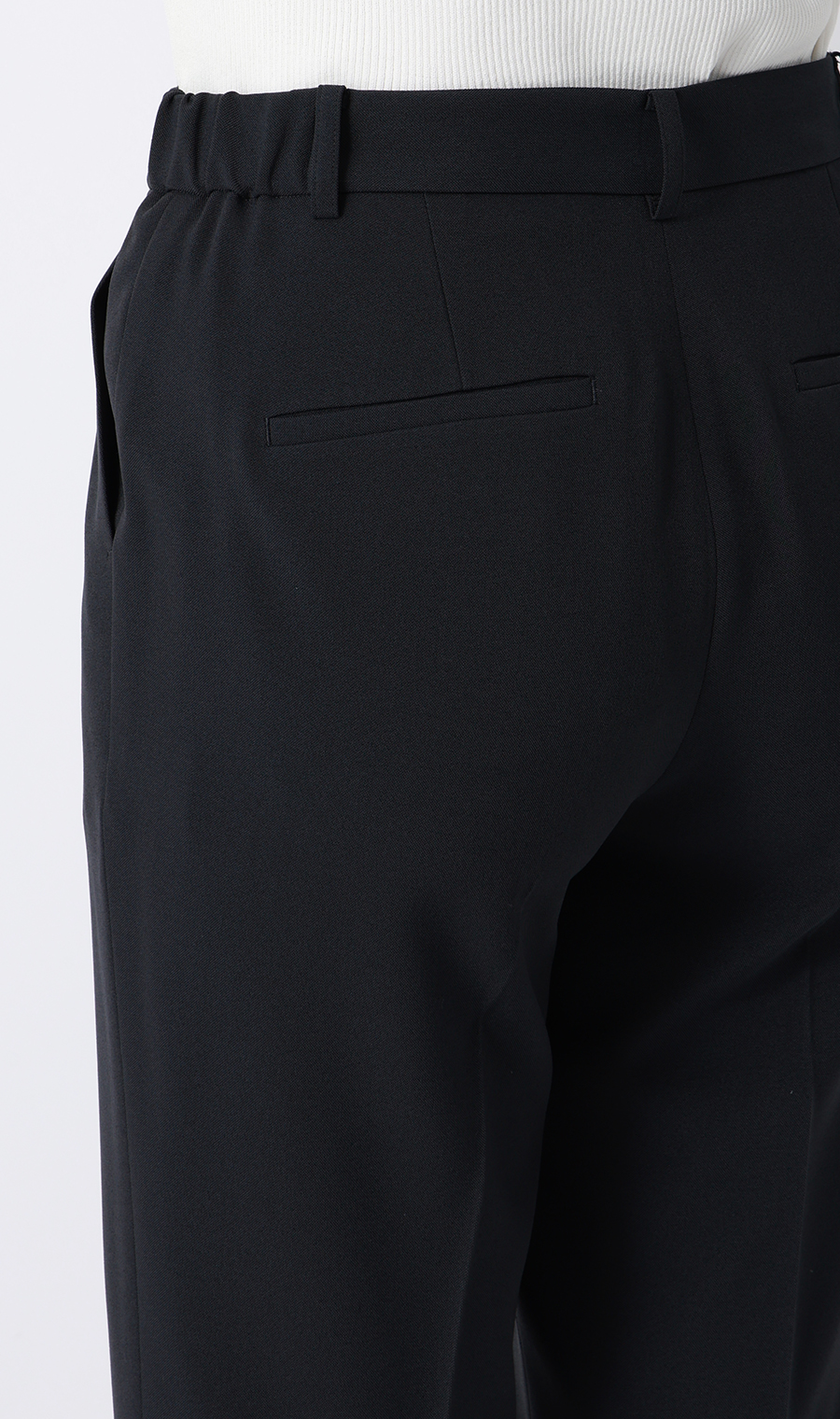 ストレートパンツ【COOLMAX】【涼】【セットアップ着用可】【裾上げ済み】 ネイビー SS