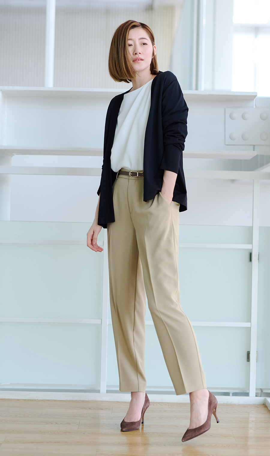テーパードパンツ【セットアップ着用可】【裾上げ済み