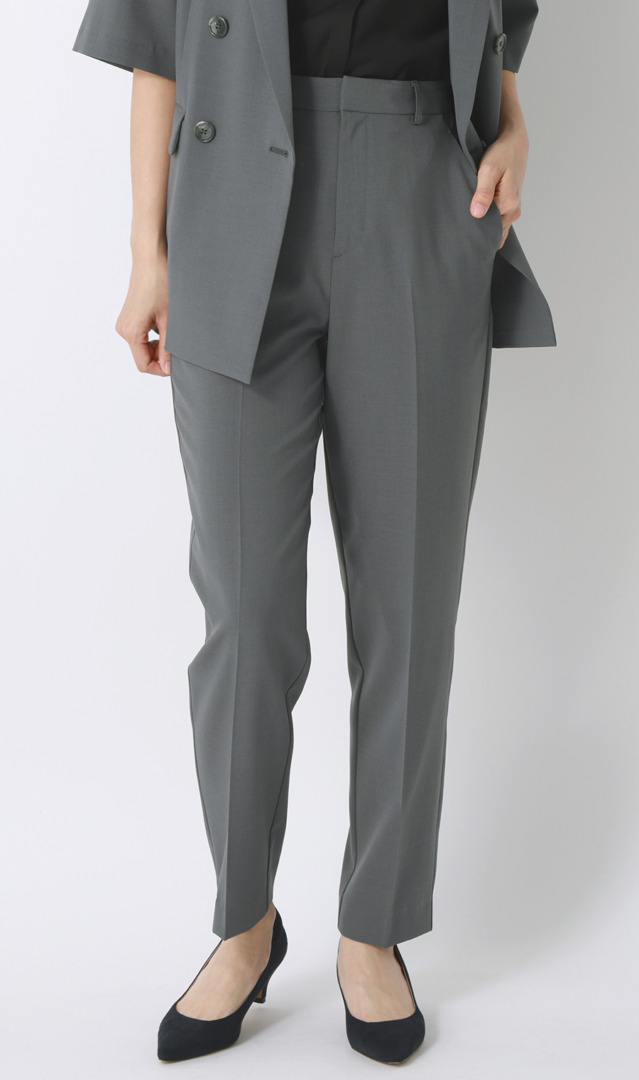 わたしの推しパン 【テーパードパンツ】【涼】【セットアップ着用可】【裾上げ済み】 グレー S