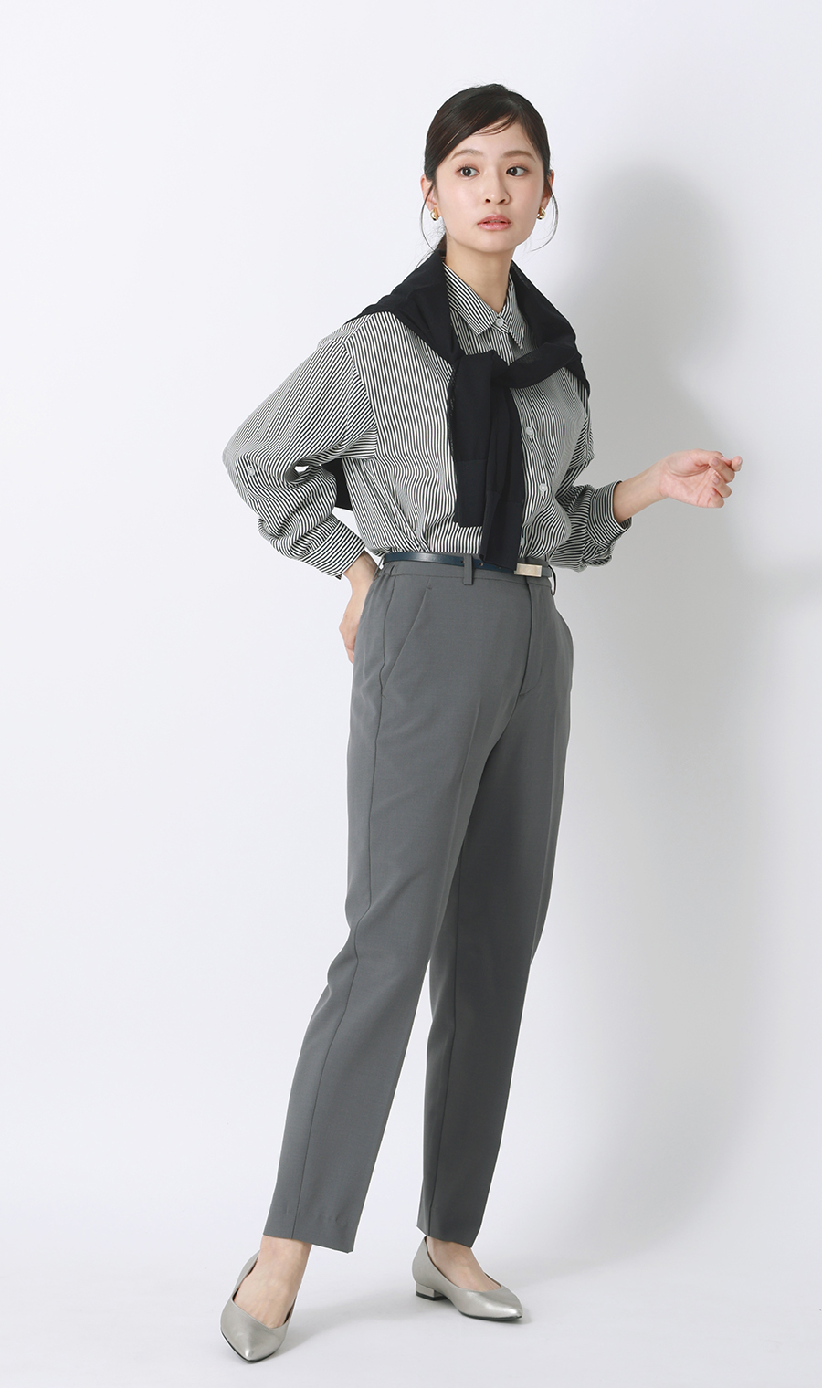 わたしの推しパン 【テーパードパンツ】【涼】【セットアップ着用可】【裾上げ済み】 グレー S