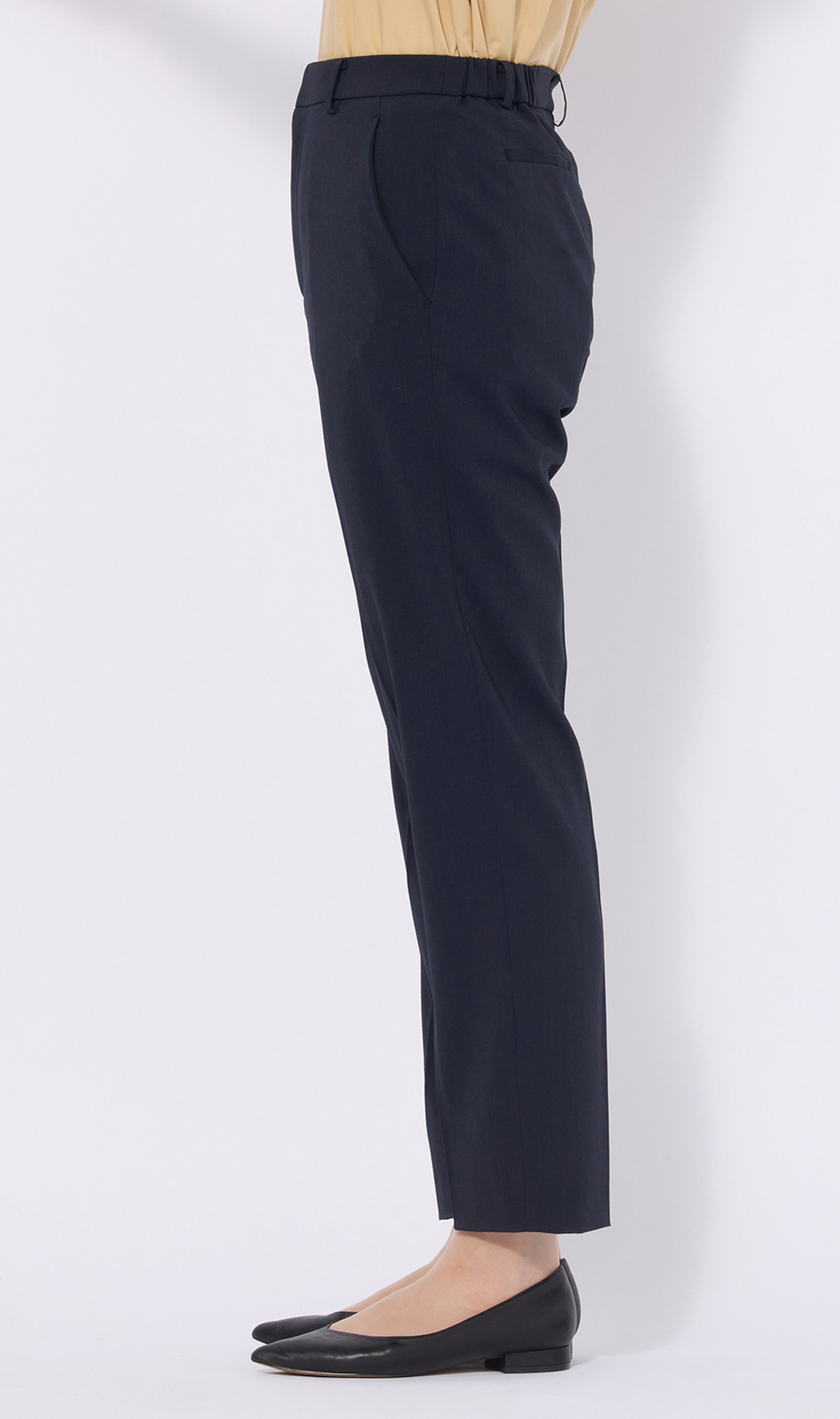 テーパードパンツ【超軽量】【涼】【セットアップ着用可】【裾上げ済み】 ネイビー S