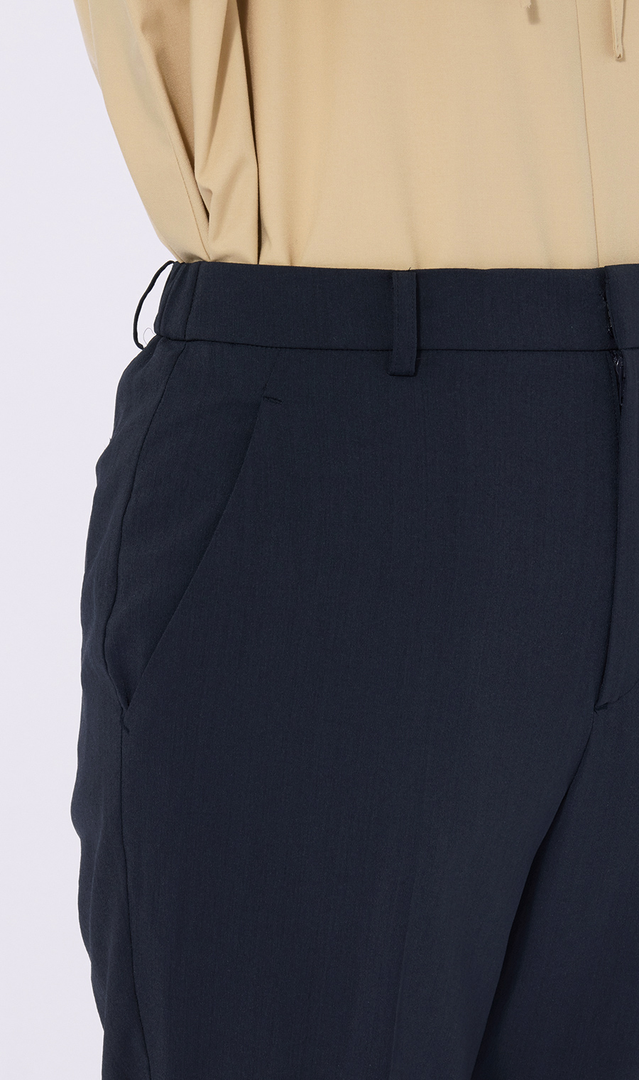 テーパードパンツ【超軽量】【涼】【セットアップ着用可】【裾上げ済み】 ネイビー S