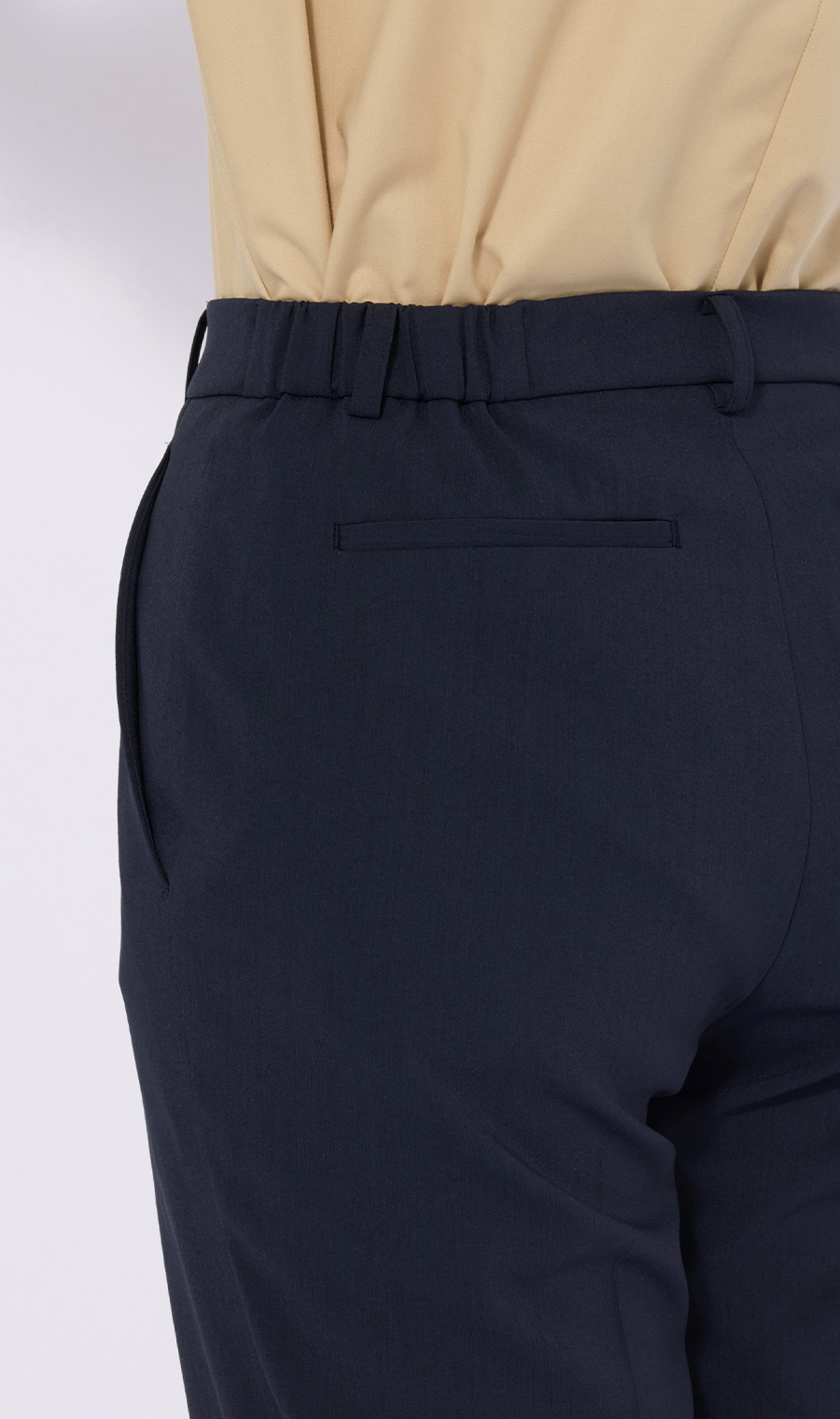 テーパードパンツ【超軽量】【涼】【セットアップ着用可】【裾上げ済み】 ネイビー S
