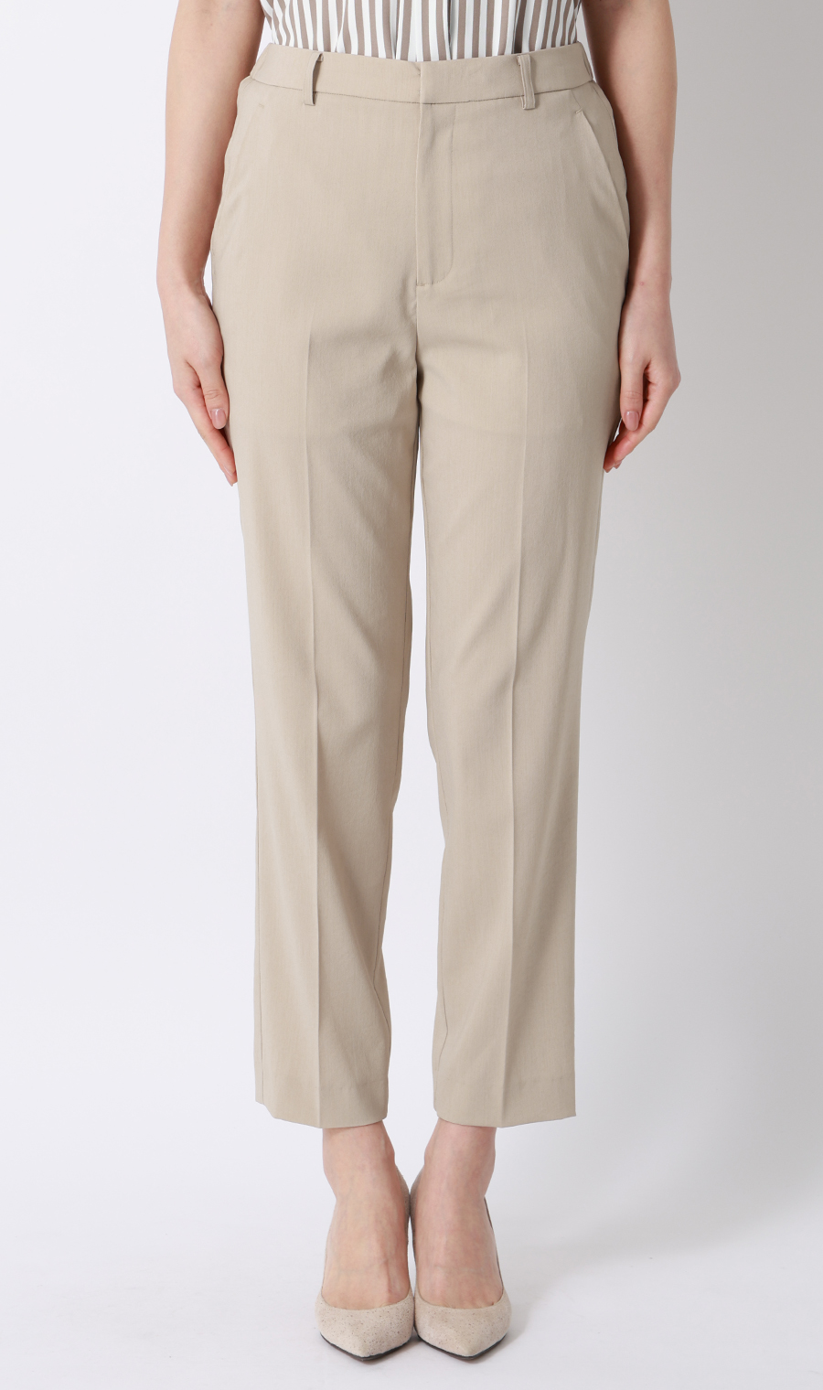 テーパードパンツ【超軽量】【涼】【セットアップ着用可】【裾上げ済み】 ベージュ S