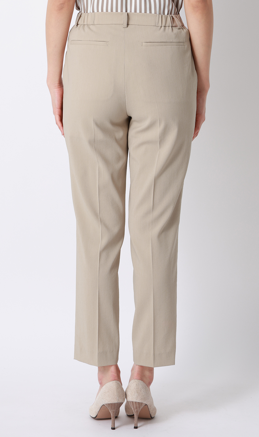 テーパードパンツ【超軽量】【涼】【セットアップ着用可】【裾上げ済み】 ベージュ S