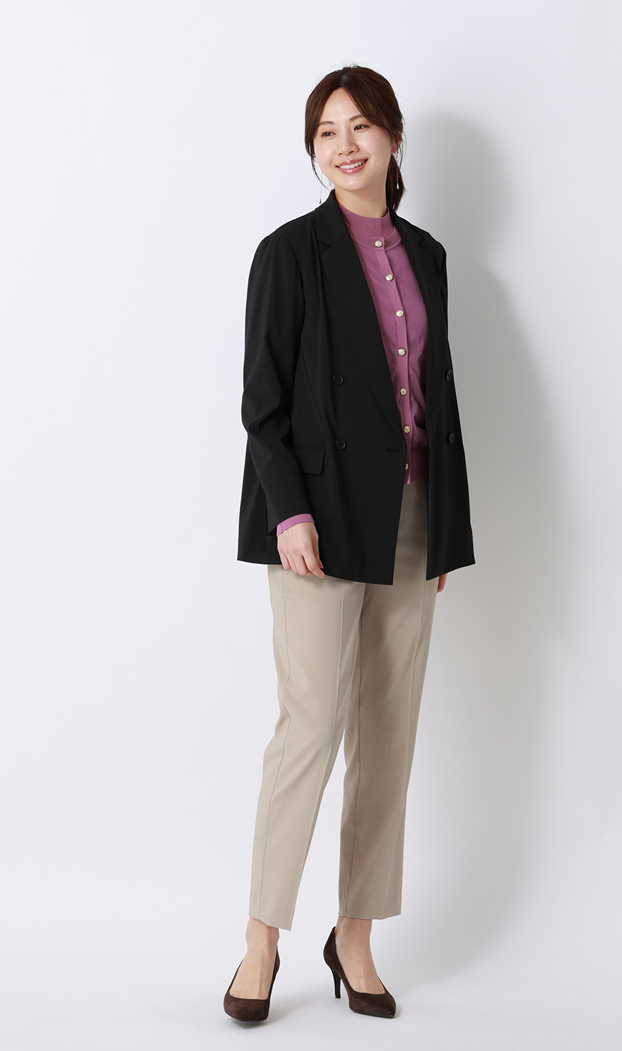 テーパードパンツ【超軽量】【涼】【セットアップ着用可】【裾上げ済み】 ベージュ S