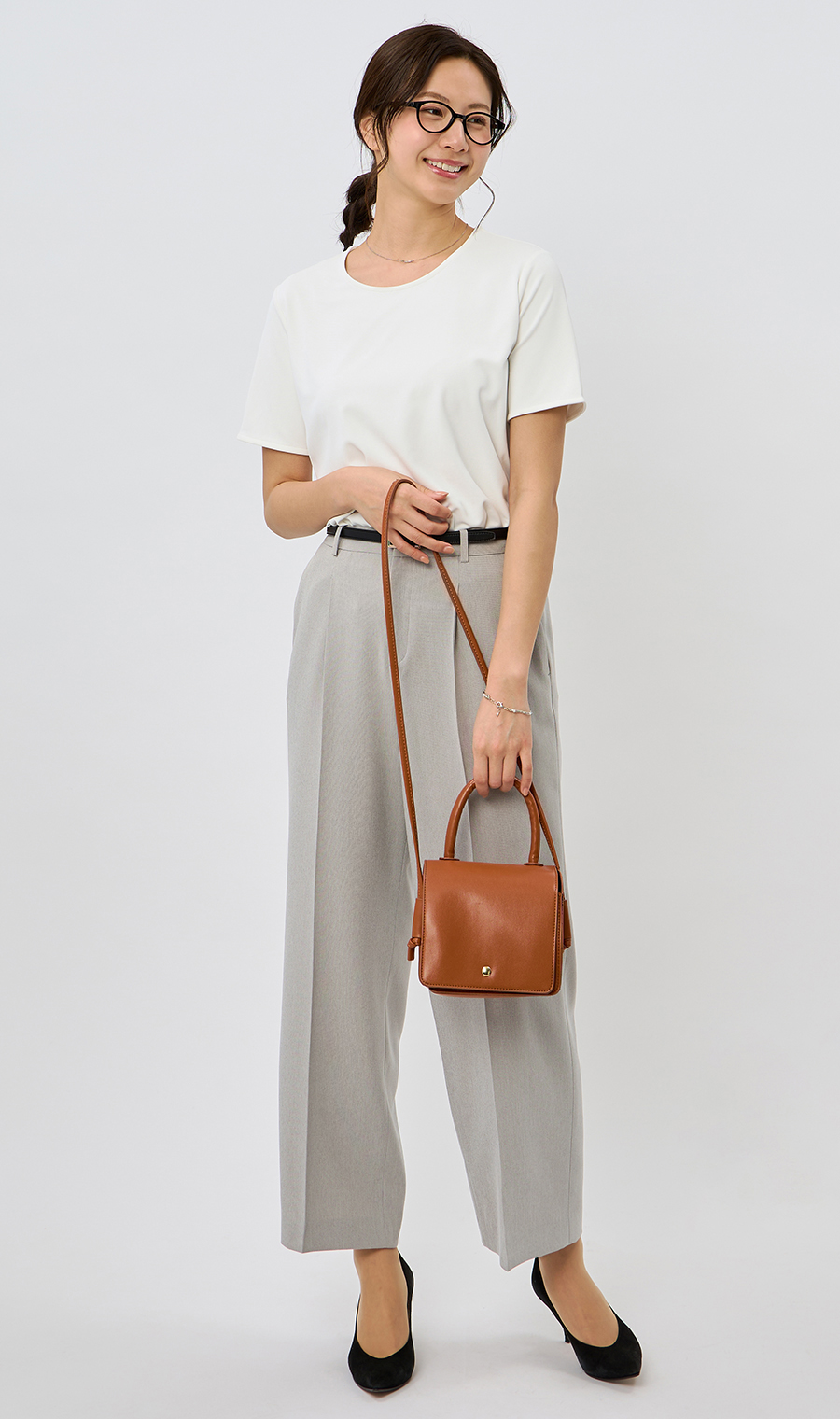 清涼ワイドパンツ【COOLMAX】【セットアップ着用可】【裾上げ済み】 グレー SS