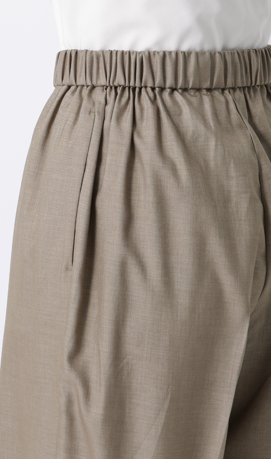 ドローコードワイドパンツ【涼】【セットアップ着用可】【裾上げ済み】 ベージュ S