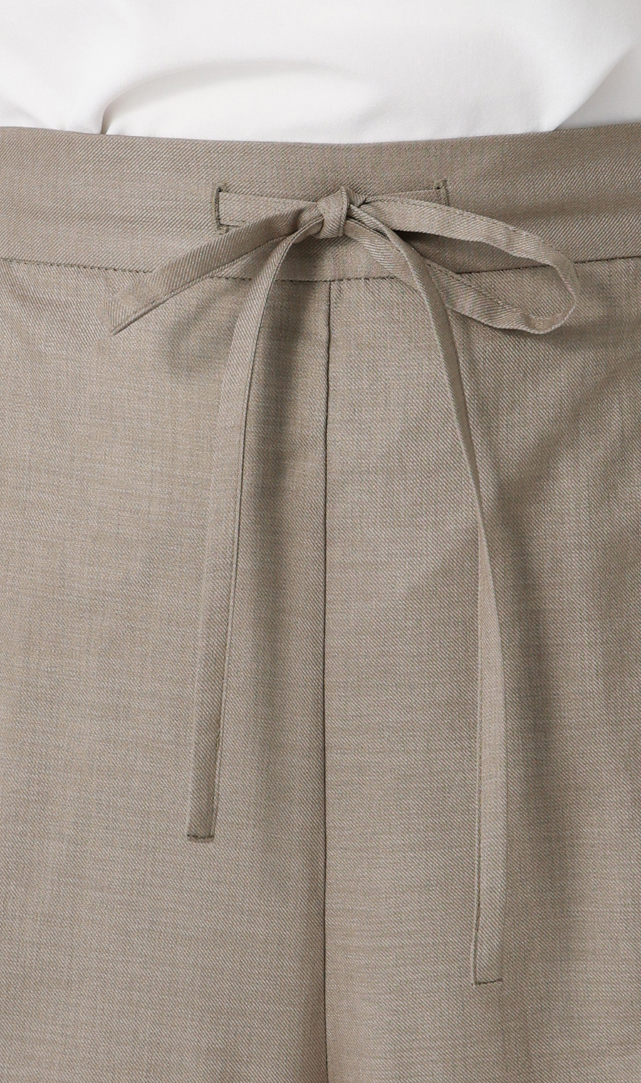 ドローコードワイドパンツ【涼】【セットアップ着用可】【裾上げ済み】 ベージュ S