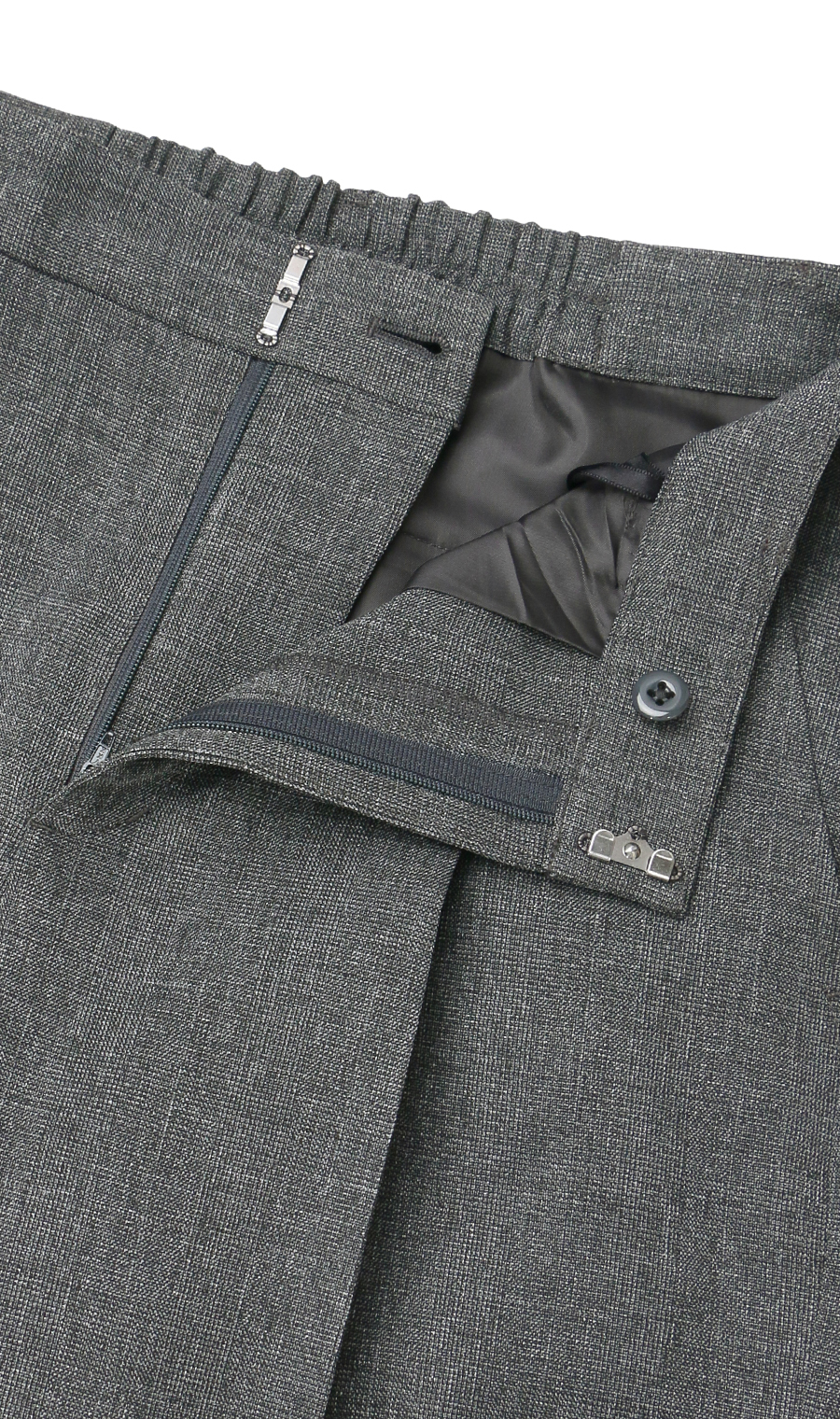 セミワイドパンツ【セットアップ着用可】【裾上げ済み】 グレー 5号