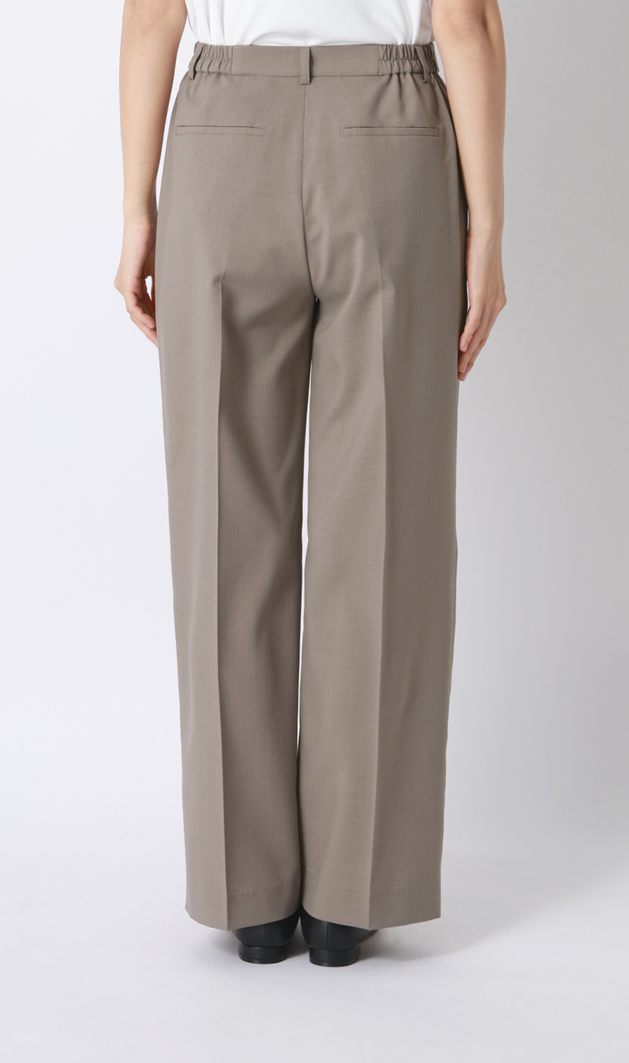 わたしの推しパン 【ワイドパンツ】【涼】【セットアップ着用可】【裾上げ済み】 グレージュ S