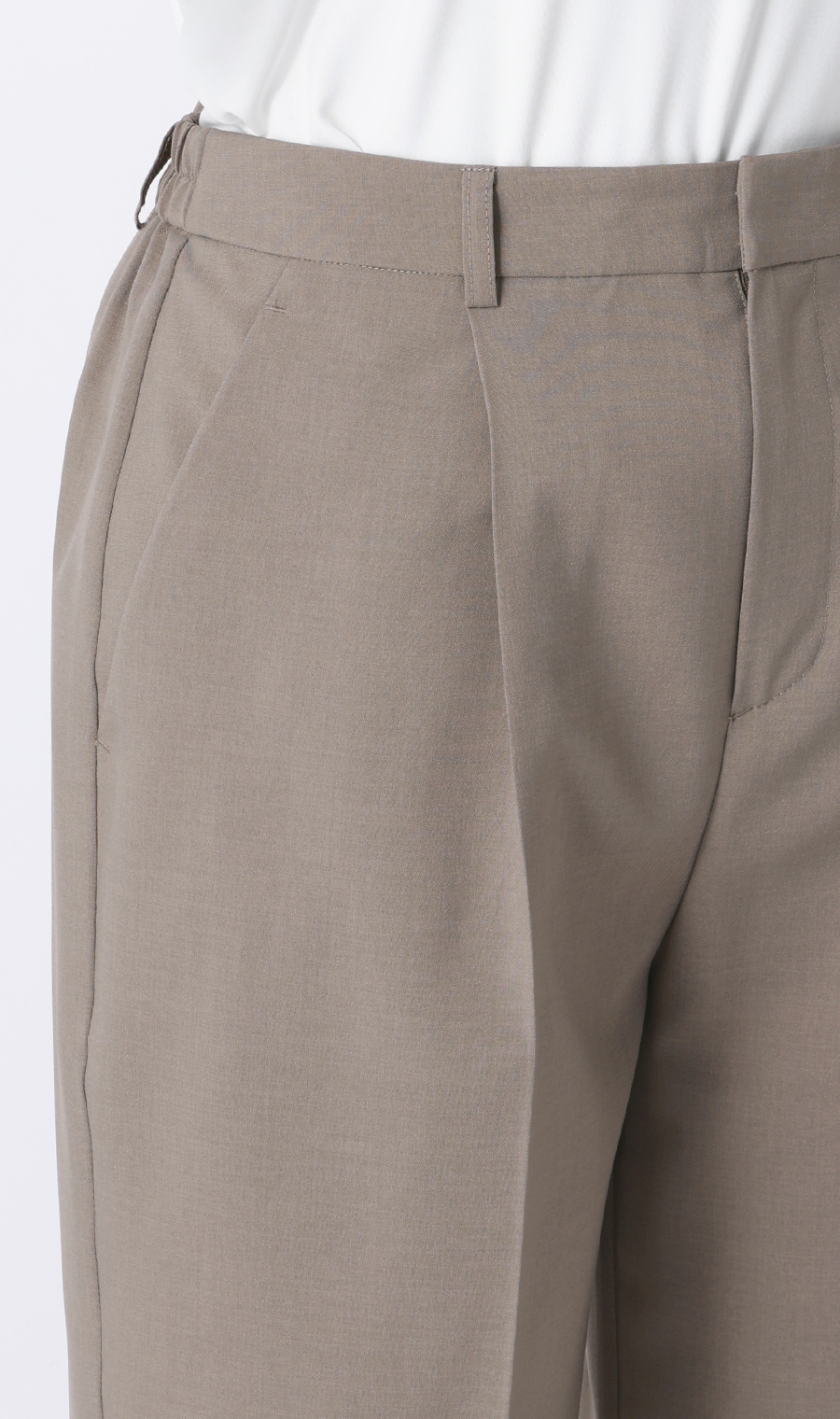 わたしの推しパン 【ワイドパンツ】【涼】【セットアップ着用可】【裾上げ済み】 グレージュ S