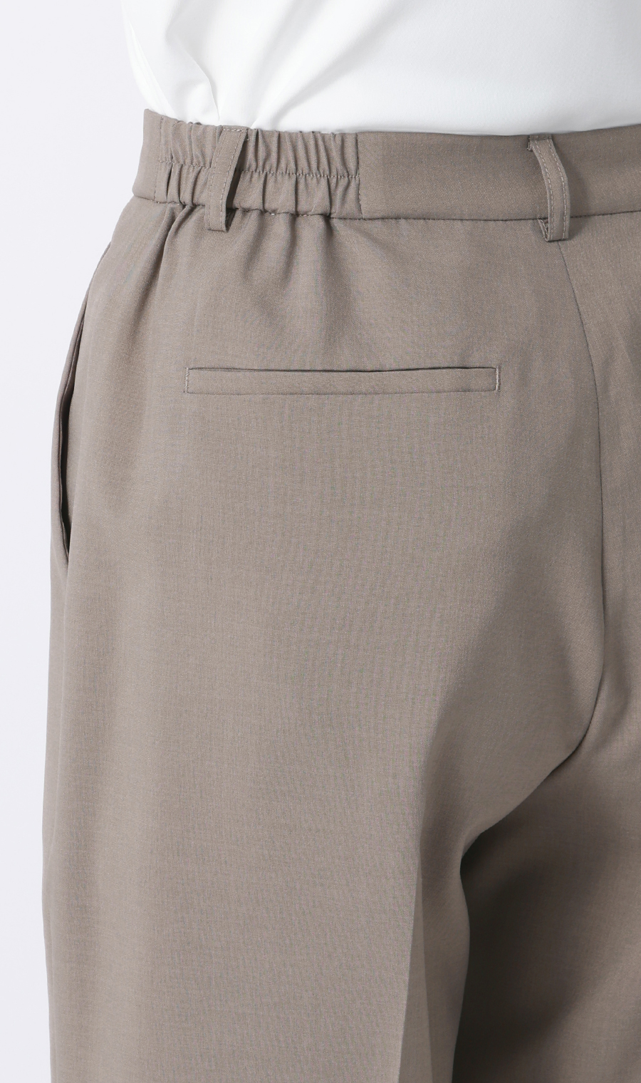 わたしの推しパン 【ワイドパンツ】【涼】【セットアップ着用可】【裾上げ済み】 グレージュ S