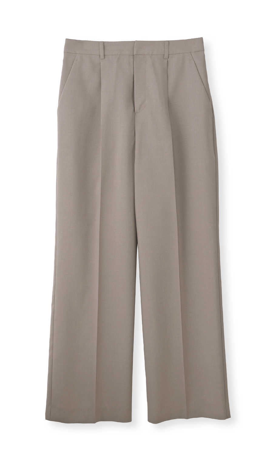 わたしの推しパン 【ワイドパンツ】【涼】【セットアップ着用可】【裾上げ済み】 グレージュ S