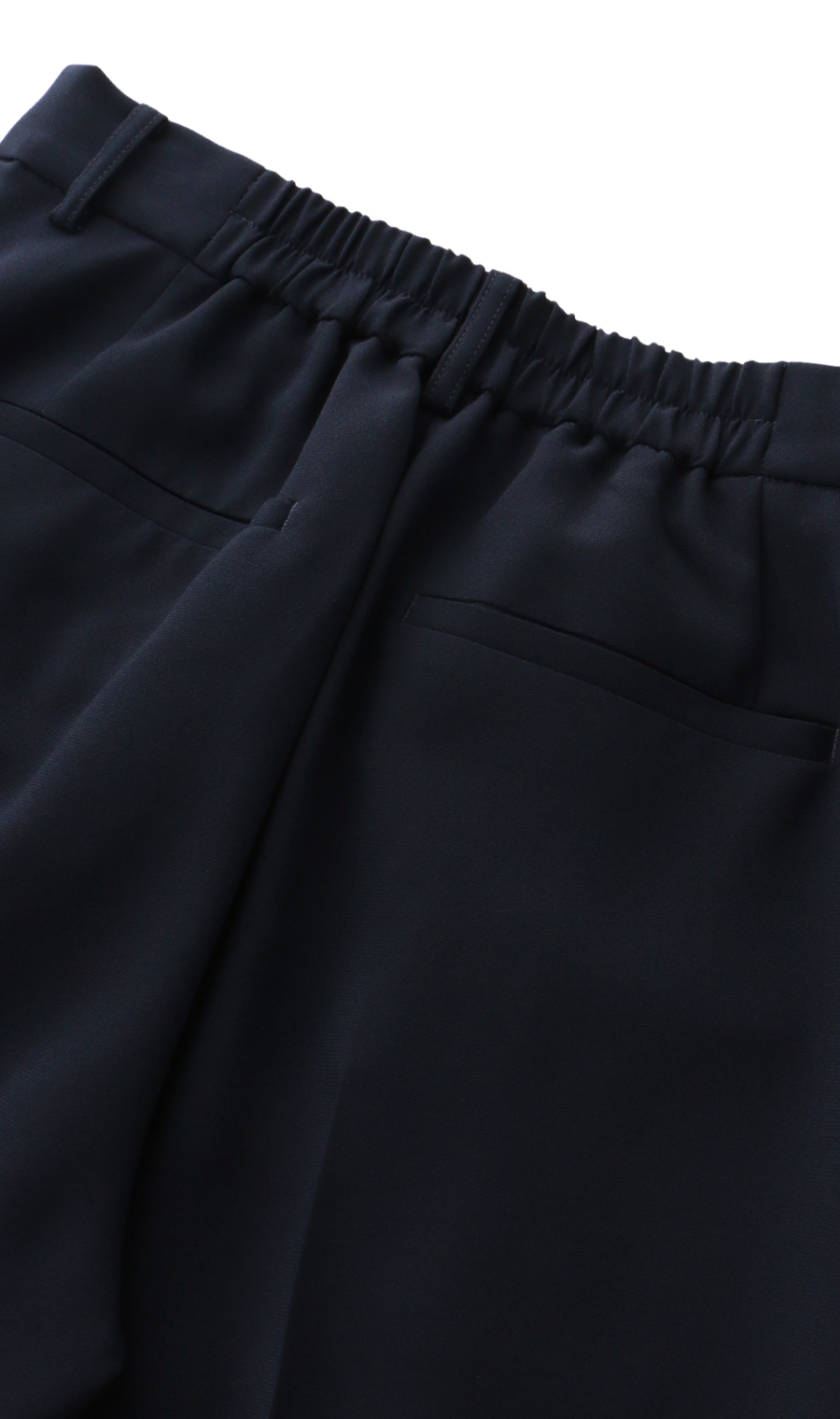セミワイドパンツ【セットアップ着用可】【裾上げ済み】 ネイビー S