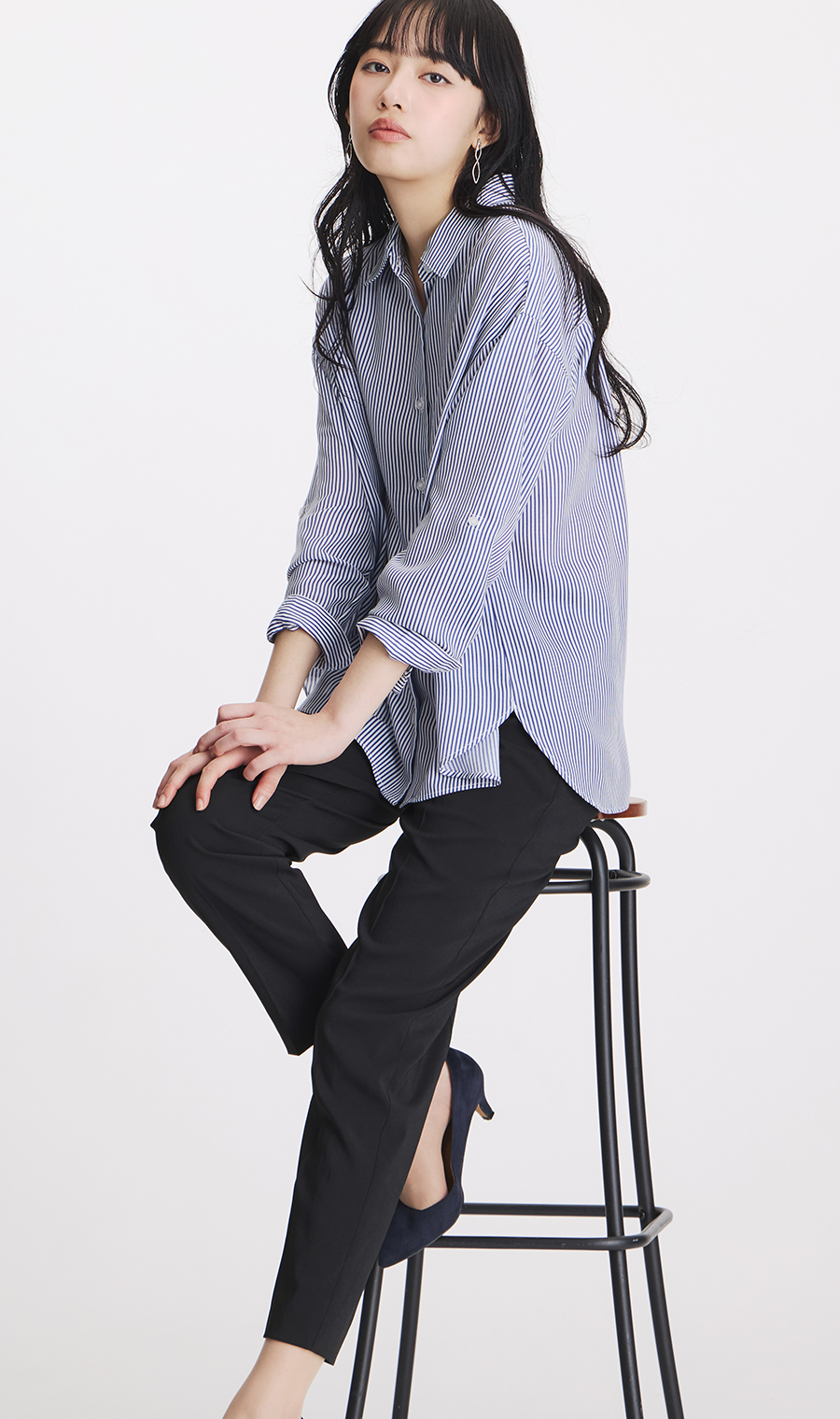 冷感テーパードパンツ【涼】【超軽量】【セットアップ着用可】【裾上げ済み】【WEB・アオプラ高円寺北口店限定】 ブラック M