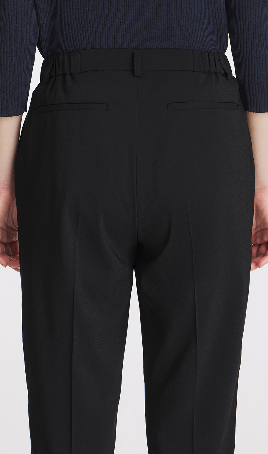 冷感テーパードパンツ【涼】【超軽量】【セットアップ着用可】【裾上げ済み】【WEB・アオプラ高円寺北口店限定】 ブラック M