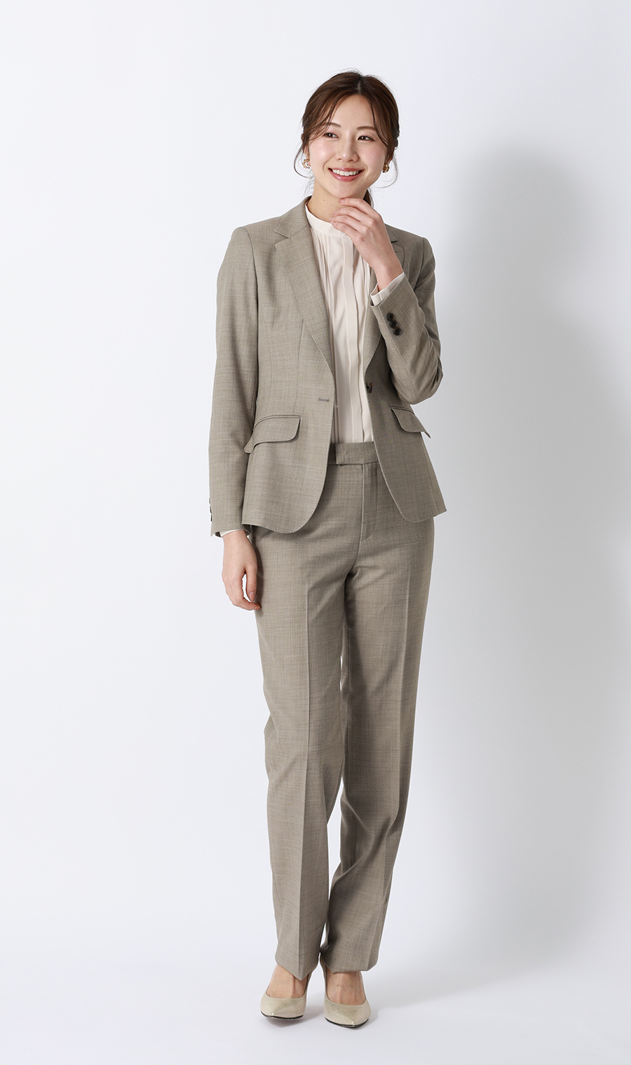 ストレートパンツ【Raymond】【セットアップ着用可】 ベージュ 5号