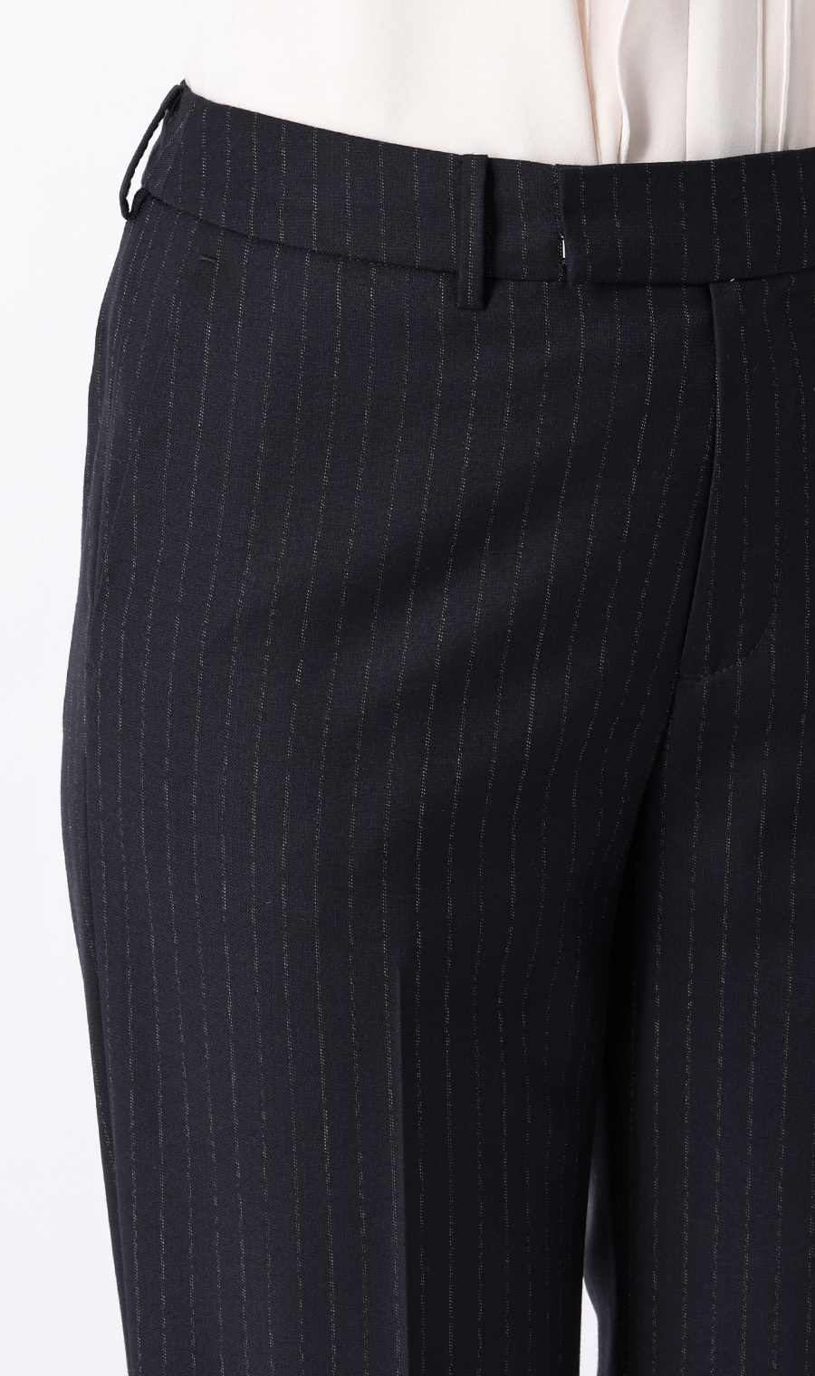 ストレートパンツ【Super140's】【セットアップ着用可】 ネイビー 5号