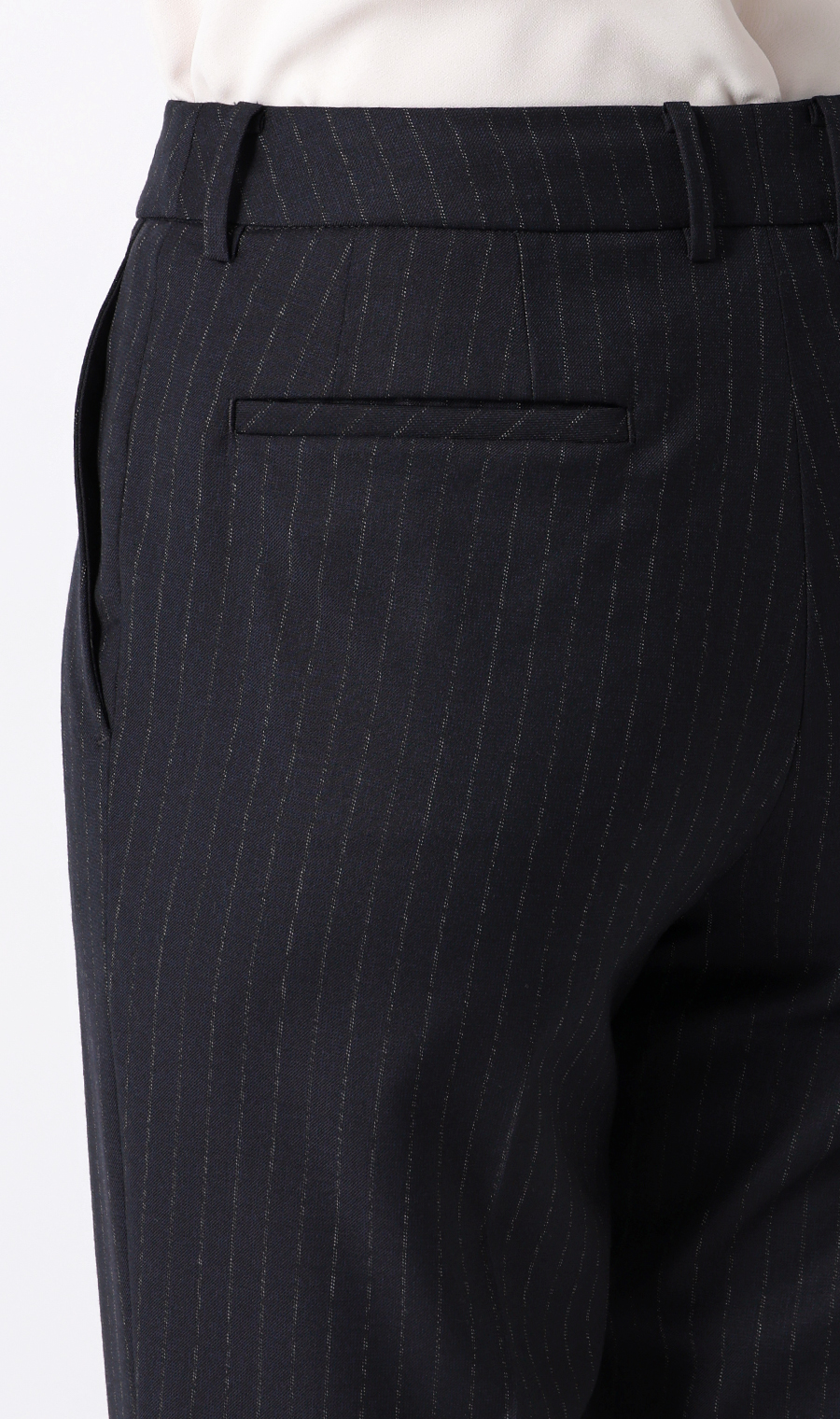 ストレートパンツ【Super140's】【セットアップ着用可】 ネイビー 5号